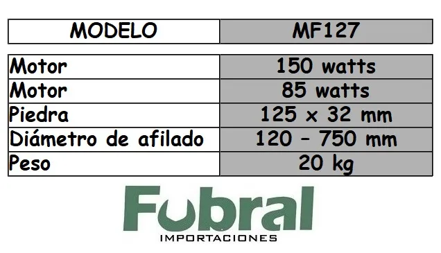 Afiladora de disco 120 mm – 750mm MF127