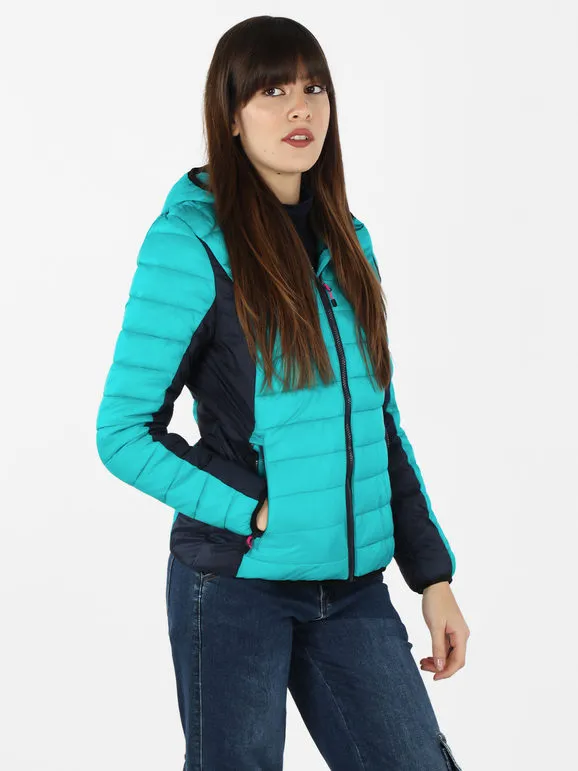 Athl Dpt Chaqueta impermeable de mujer con capucha.