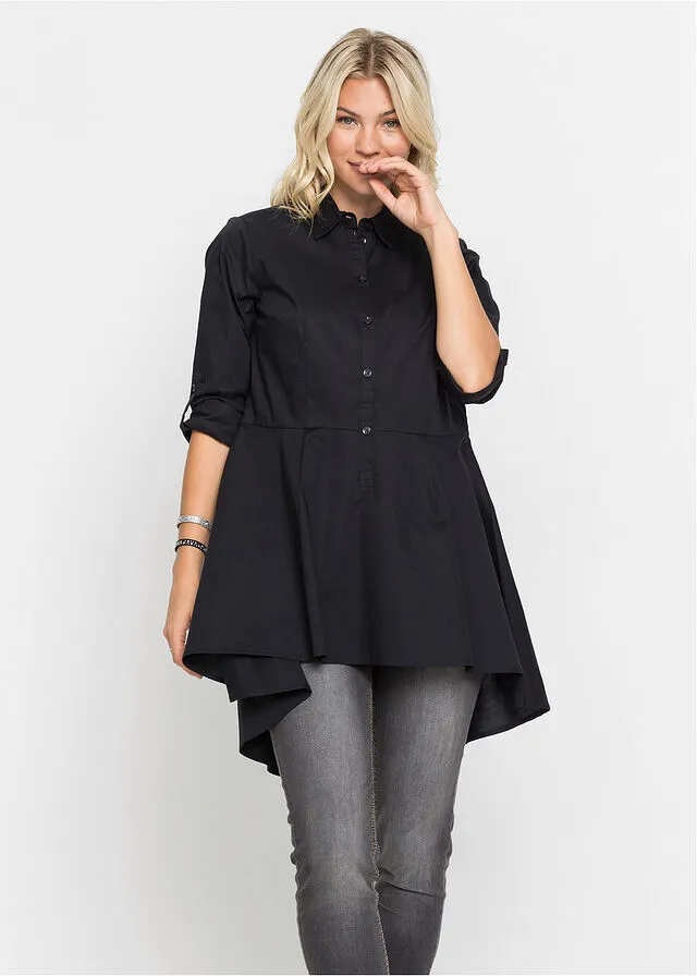 Blusa larga Negro