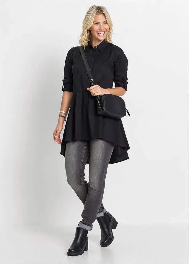 Blusa larga Negro