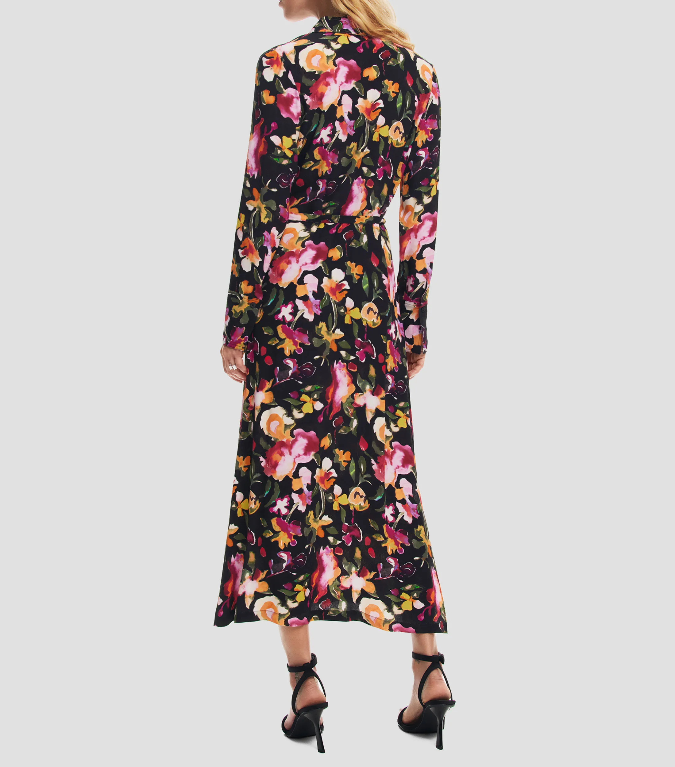 Desigual Vestido Midi manga larga Mujer