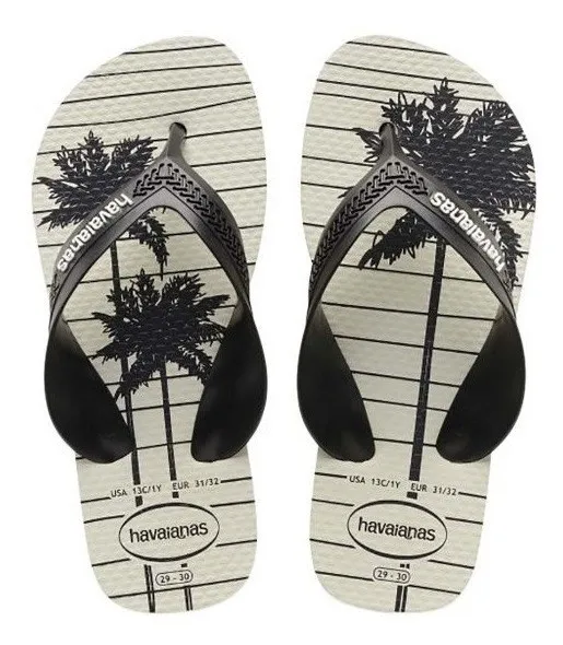 HAVAIANAS KIDS MAX TREND PALMER B/N