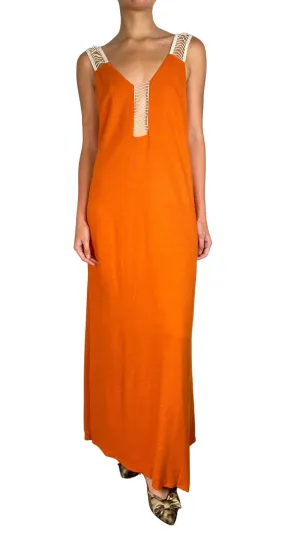 OASIS Vestido Maxi Naranjo