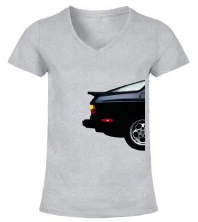 Porsche 944 Turbo-1985 GR Camiseta cuello pico Mujer