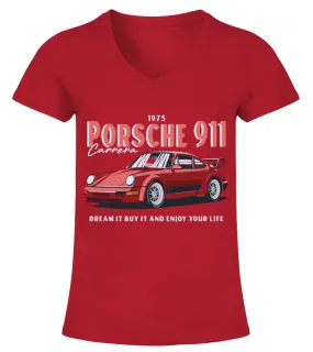 RD. Porsche 911 Porsche 964 Turbo T-Shirt. Camiseta cuello pico Mujer