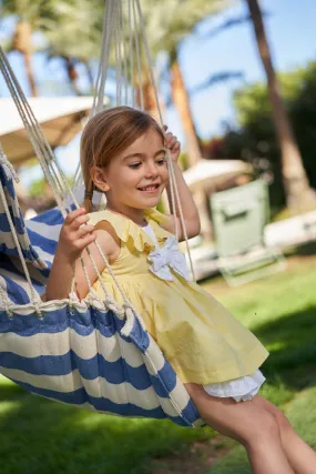 Vestido niña pequeña amarillo liso