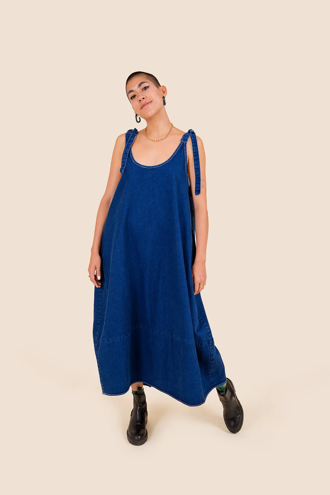 Vestido oversize mezclilla