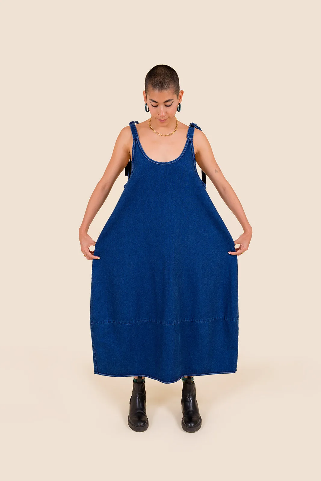 Vestido oversize mezclilla