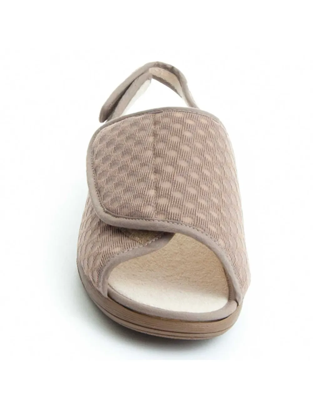 Zapatilla de casa cómoda para mujer.  Northome  Velcromedical  73687 Beige