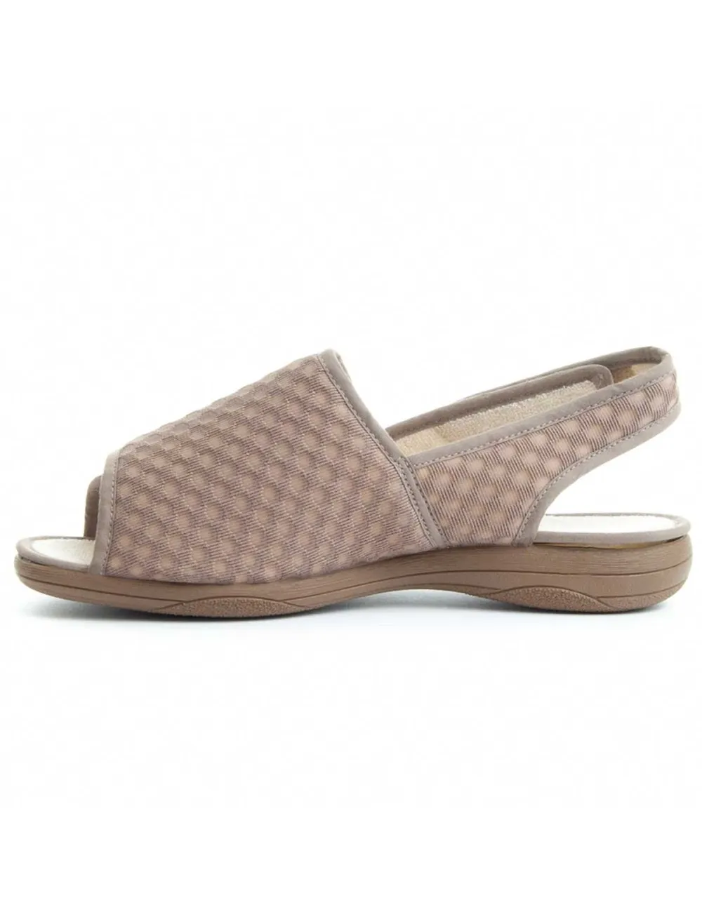 Zapatilla de casa cómoda para mujer.  Northome  Velcromedical  73687 Beige