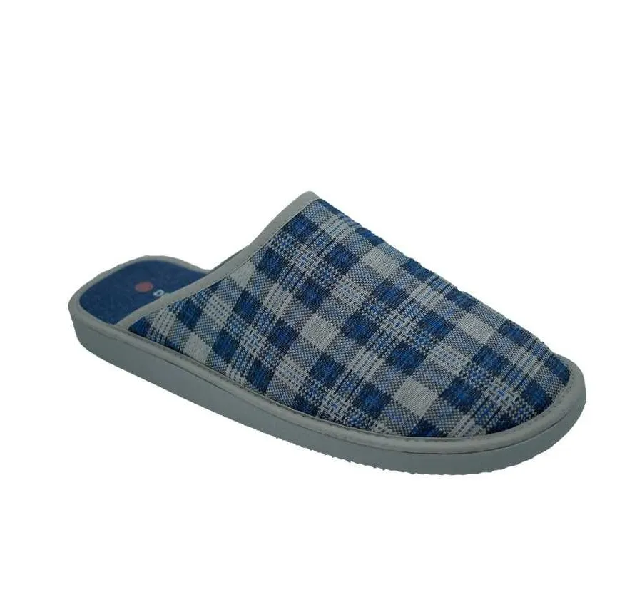 ZAPATILLA DOCTOR CUTILLAS 12269 CASA PARA HOMBRE TEJIDO ECO RECICLADO CUADROS MARINO PISO EVA ANTIDESLIZANTE 26820