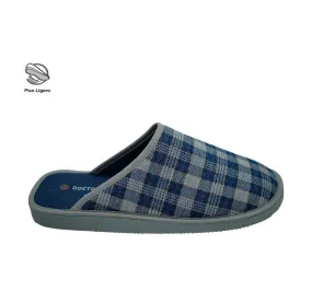 ZAPATILLA DOCTOR CUTILLAS 12269 CASA PARA HOMBRE TEJIDO ECO RECICLADO CUADROS MARINO PISO EVA ANTIDESLIZANTE 26820